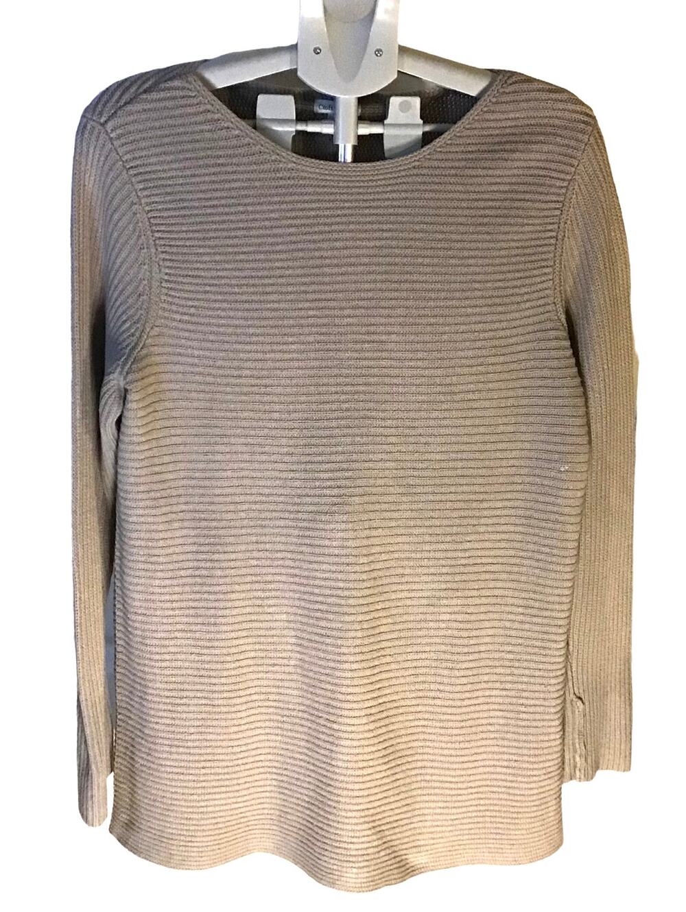 Croft & Barrow Tan Knit Sweater Women’s SZ L